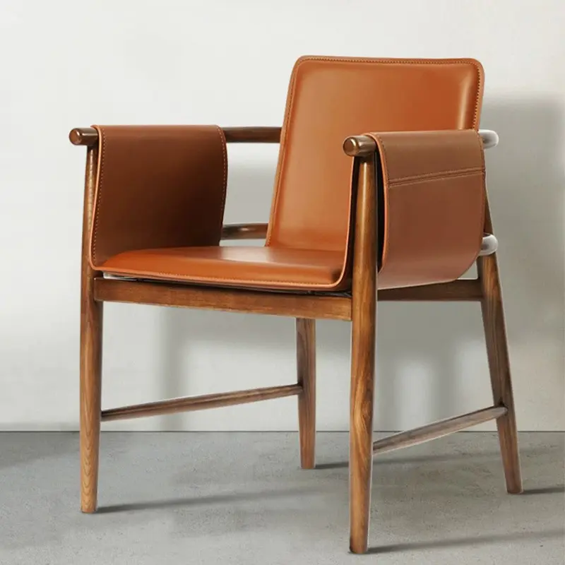 Italian light luxury dining chair home designer simple soft-cover desk chair high-end Nordic cafe re