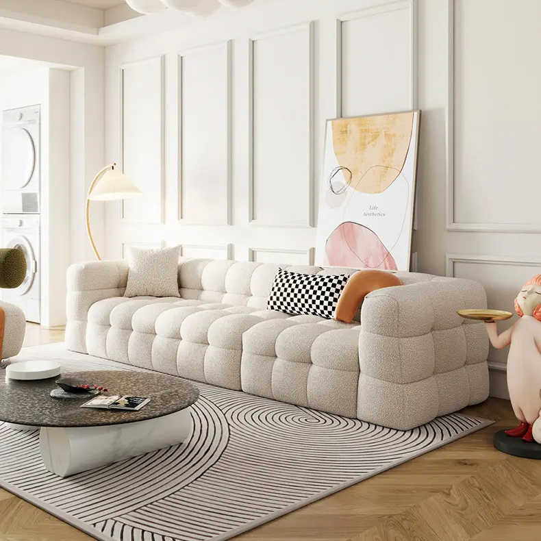 Marshmallow minimalist style Italian sofa design sofa set furniture living room modern luxury white 