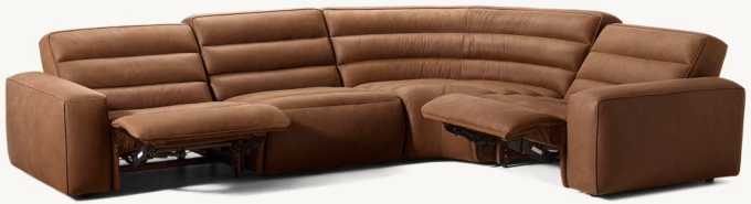 CEO Furniture factory OEM Luxurious Comfort Traditional Recliner Chelsea Motion Modular Leather 4-Pi