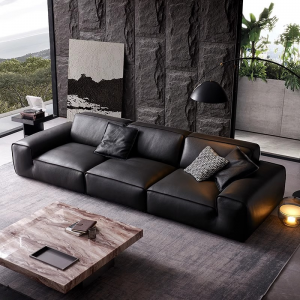 Custom Luxury leather sofa combination leisure suite sofa set living room furniture living room ligh