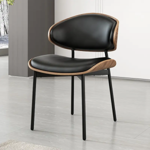 Multilayer track new carbon steel support dining chair European Style home hotel cafe leather dining