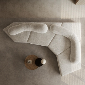 CEO Furniture Factory Original Rock Designer Italian Minimalist Sectional Sofa Set for Large Apartme