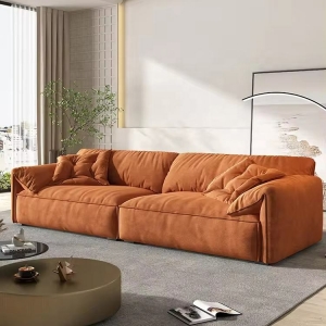 CEO Furniture Factory Italian Minimalist Elephant Ear Sofa Luxury Family Living Room Sofa Cream Styl