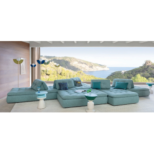 CEO Furniture Factory Talk Sky Blue Couch Section Sofa Movable Backrests Luxury Living Room Furnitur