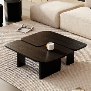 CEO Furniture Factory Modern Simple Solid Wood Coffee Table Creative Irregular Module Design Corner 