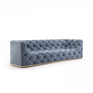CEO Furniture Factory Turkey Furniture Classic Modern Sitting Room Leather Chesterfield Grey Sofas S