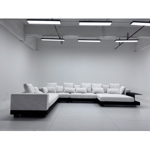 CEO Furniture Factory Modern Minimalist L-Shape Modular Sofa Set Gray Fabric Corner Sofa for Home Vi