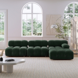 CEO Furniture Factory  L Shaped Modular Sectional Sofas,Velvet Vacuum Modern Compressed Sofa,Luxury 